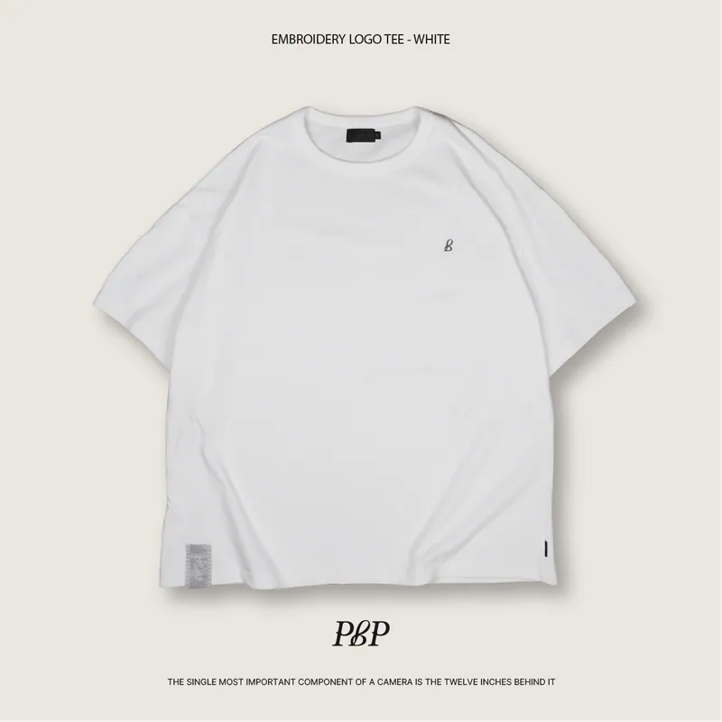 P.B.P - EMBROIDERY LOGO TEE - WHITE
