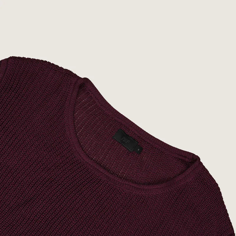 P.B.P - LYOCELL KNIT VEST - BURGUNDY