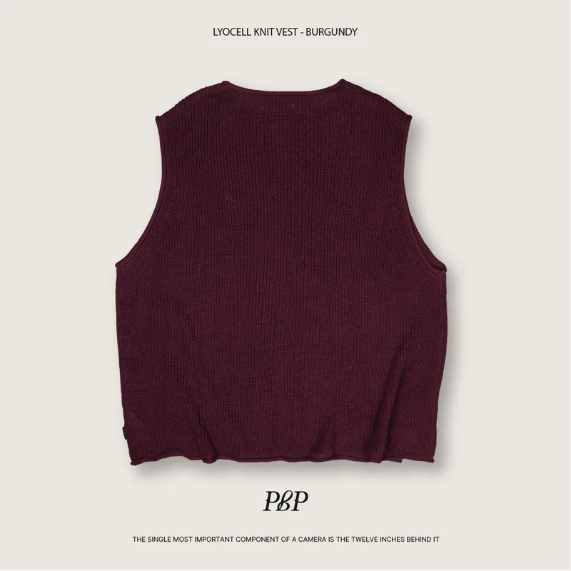 P.B.P - LYOCELL KNIT VEST - BURGUNDY
