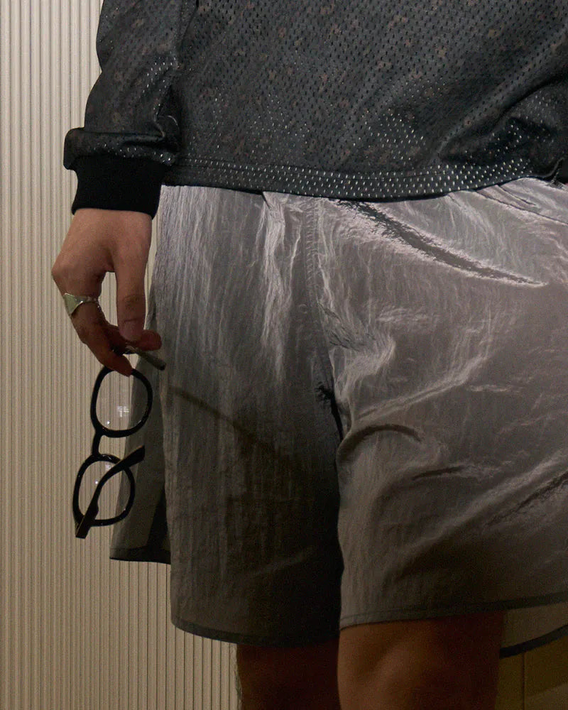 P.B.P - METALLIC DAILY SHORTS - GRAY