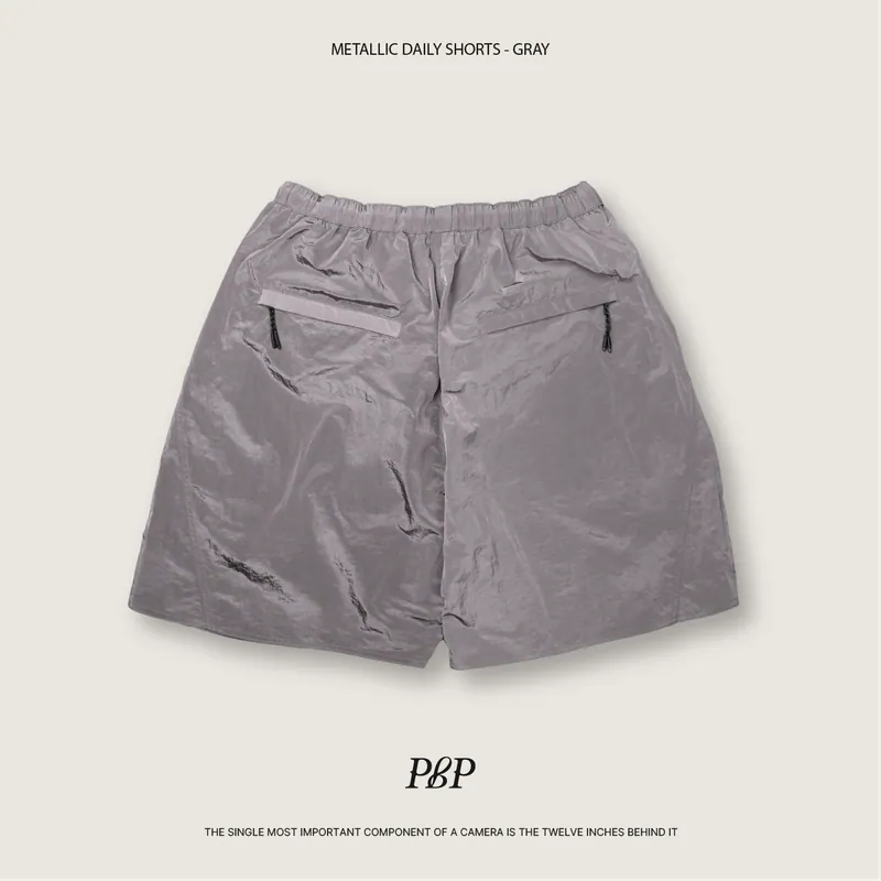 P.B.P - METALLIC DAILY SHORTS - GRAY