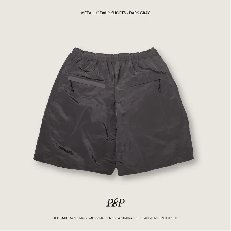 P.B.P - METALLIC DAILY SHORTS - DARK GRAY