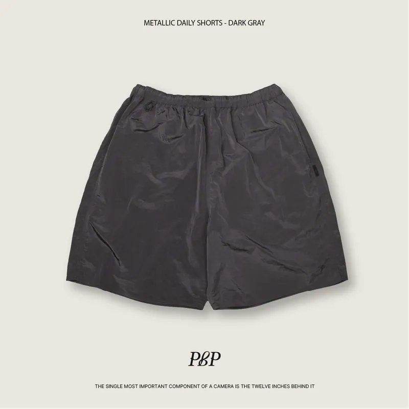 P.B.P - METALLIC DAILY SHORTS - DARK GRAY