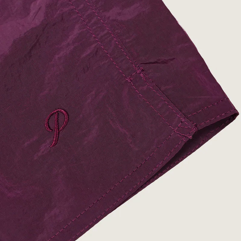 P.B.P - METALLIC DAILY SHORTS - BURGUNDY