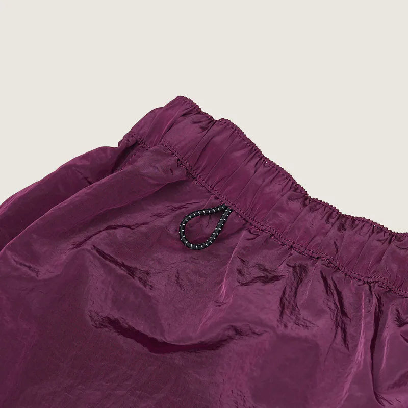 P.B.P - METALLIC DAILY SHORTS - BURGUNDY