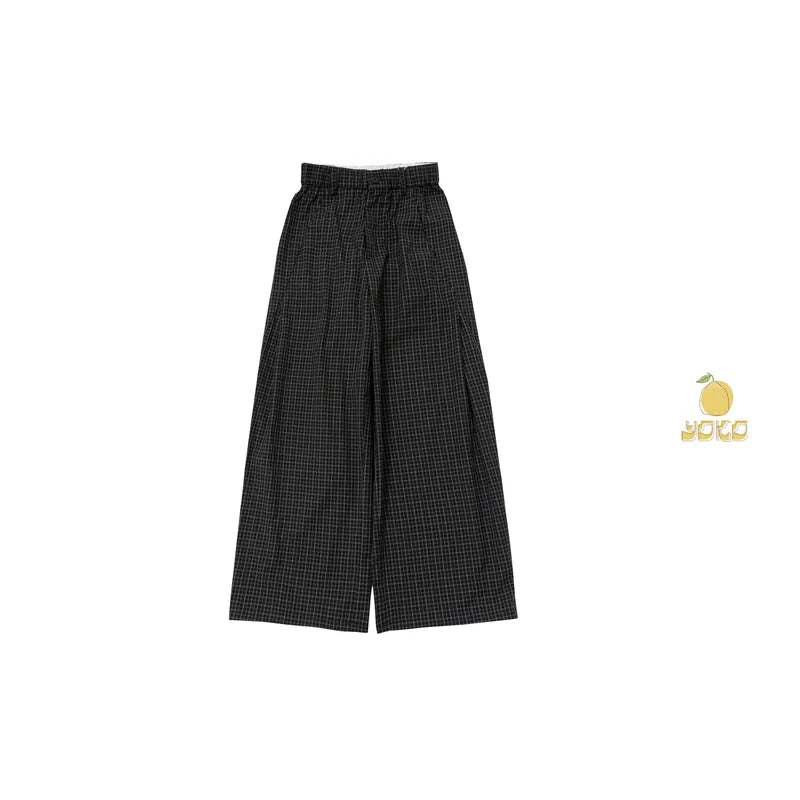 YOKO PLAID STRAIGHT PANTS