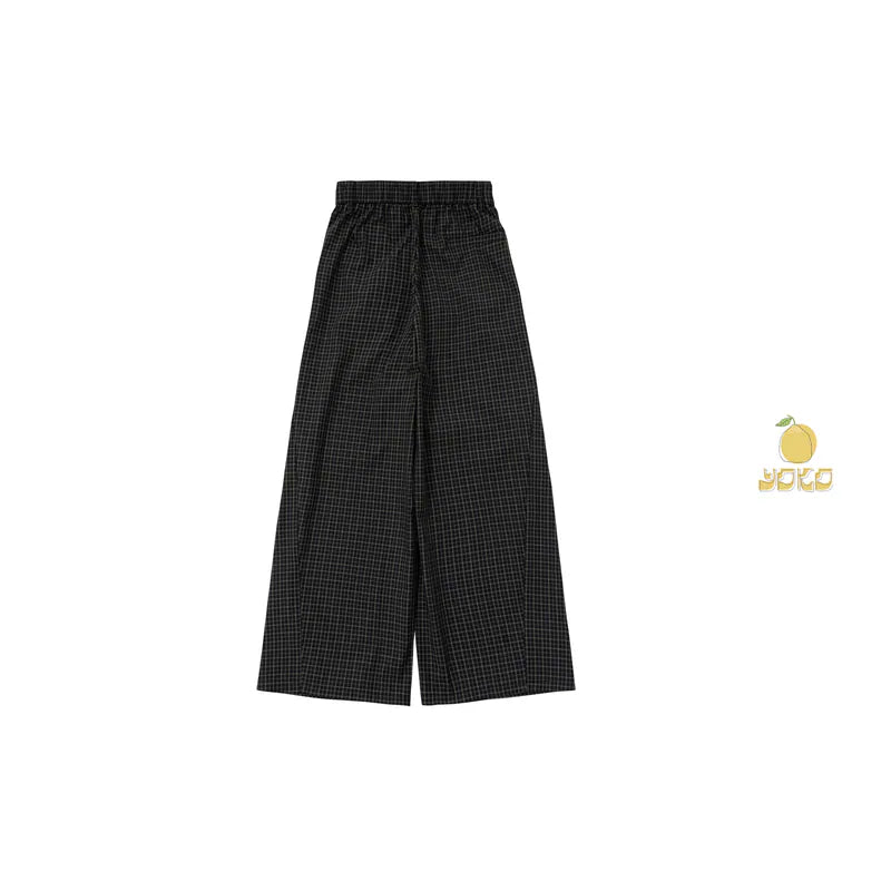 YOKO PLAID STRAIGHT PANTS