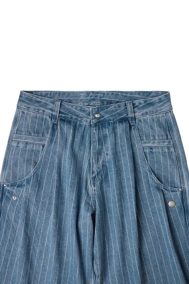 ARC STIRPED BALLOON DENIM