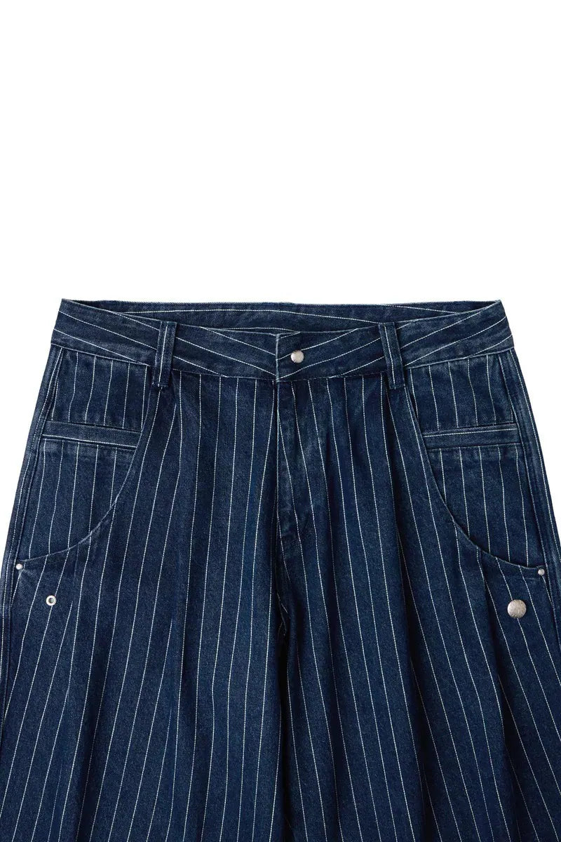 ARC STIRPED BALLOON DENIM