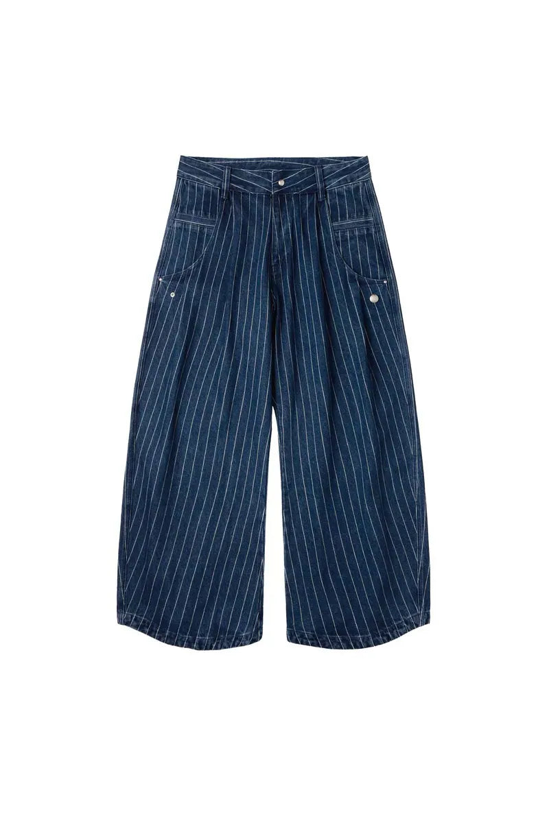 ARC STIRPED BALLOON DENIM