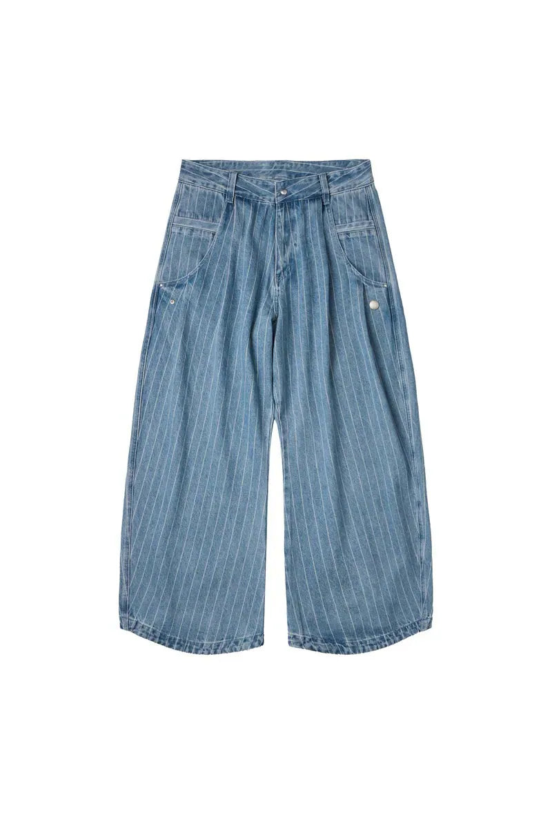 ARC STIRPED BALLOON DENIM