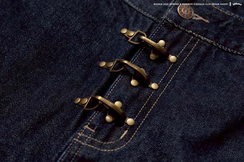 WODEN 2026 Spring & Summer Fireman 026 Clip Denim Shorts