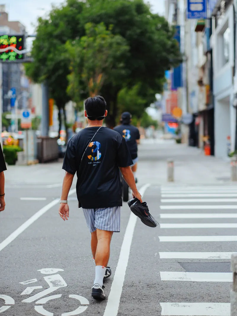 BAIVS Striped Mesh Shorts - 灰藍