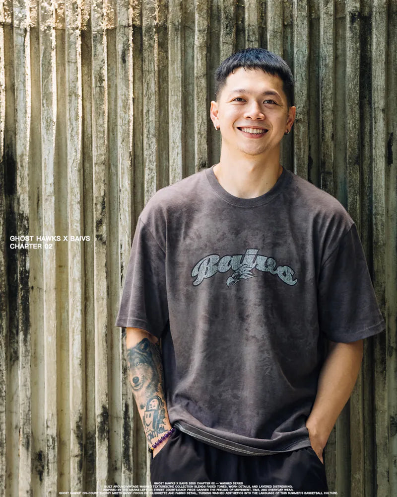 BAIVS x GhostHawks 聯名水洗短TEE