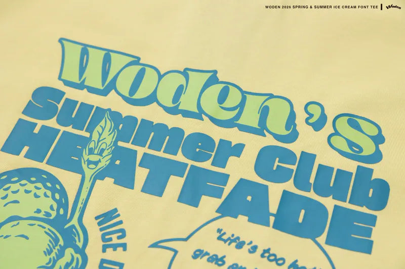 WODEN 2026 Spring & Summer 028 Ice Cream Font Tee