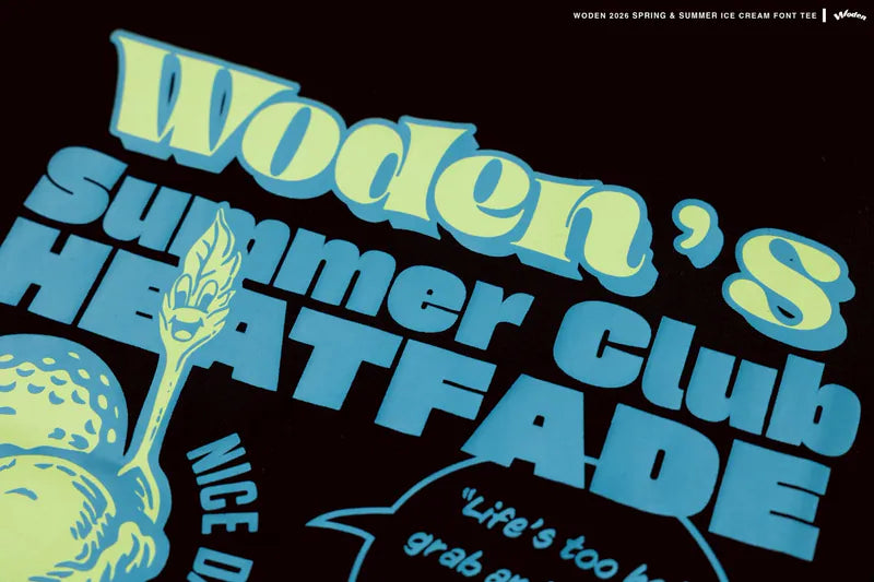 WODEN 2026 Spring & Summer 028 Ice Cream Font Tee