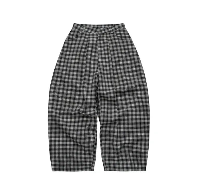 PUSH PUSH GINGHAM WIDE PANTS