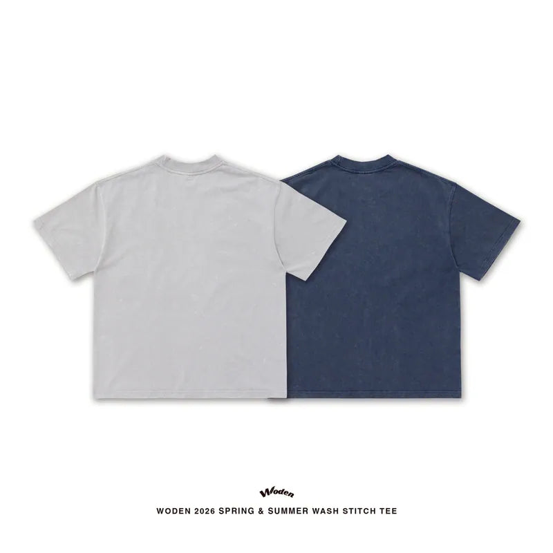 WODEN 2026 Spring & Summer 031 Wash Stitch Font Tee