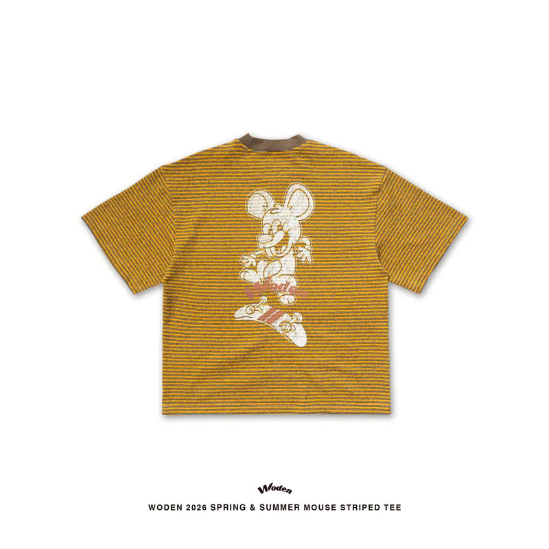 WODEN 2026 Spring & Summer 032 Mouse Striped Tee