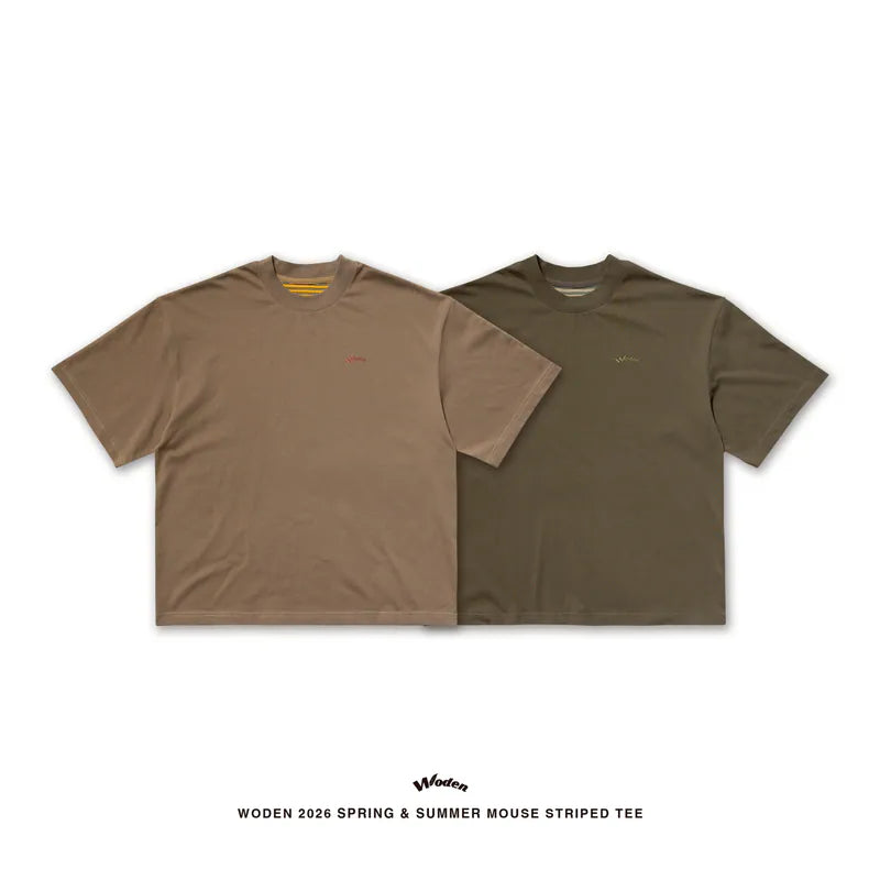 WODEN 2026 Spring & Summer 032 Mouse Striped Tee