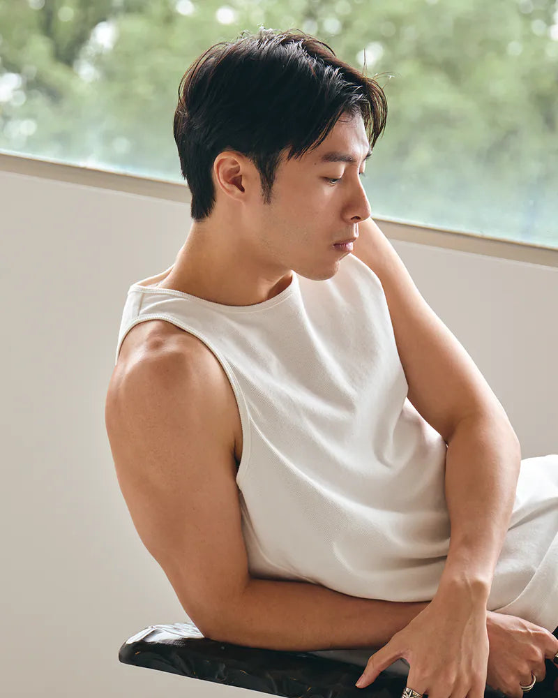 P.B.P - EMBROIDERY TANK TOP - OFF WHITE
