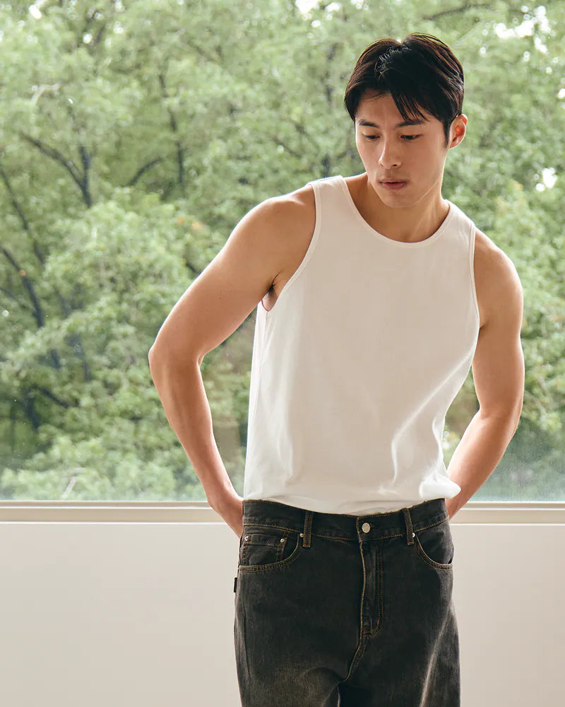 P.B.P - EMBROIDERY TANK TOP - OFF WHITE