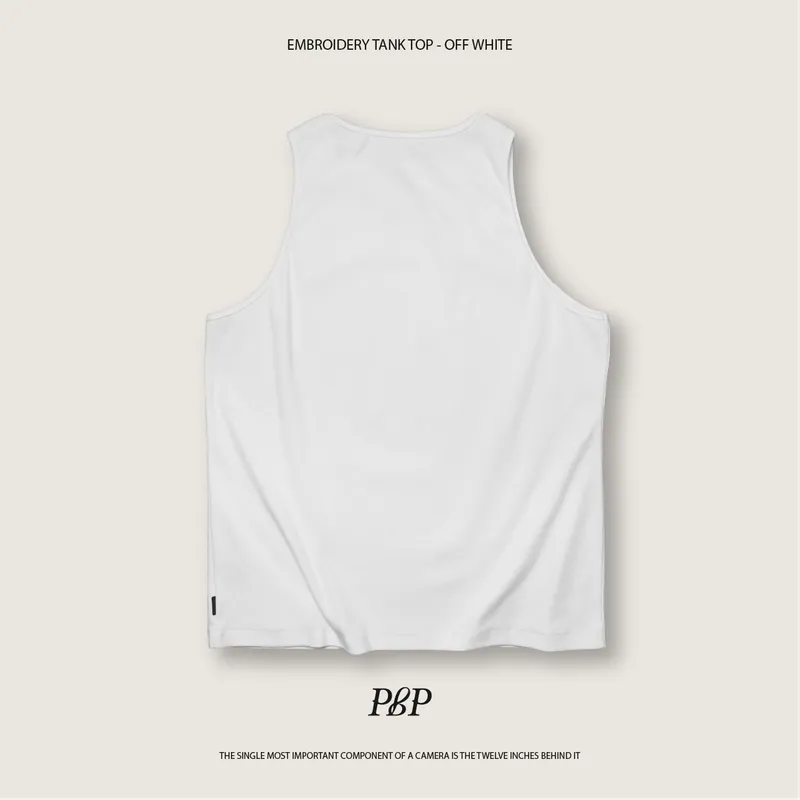 P.B.P - EMBROIDERY TANK TOP - OFF WHITE