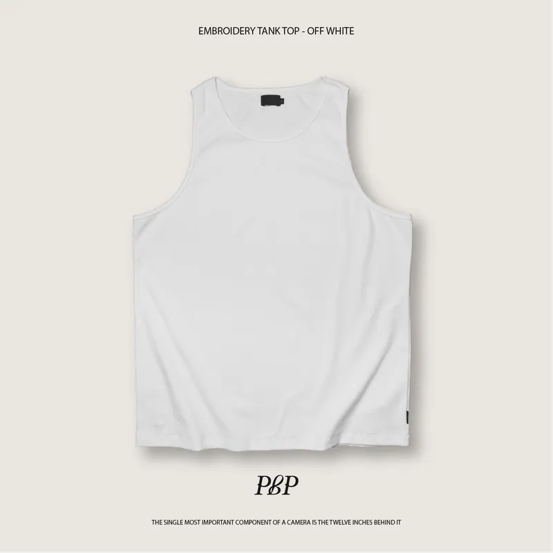 P.B.P - EMBROIDERY TANK TOP - OFF WHITE