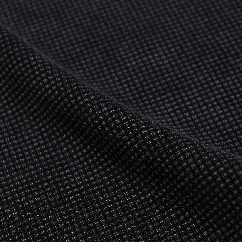 P.B.P - EMBROIDERY WAFFLE TEE - BLACK