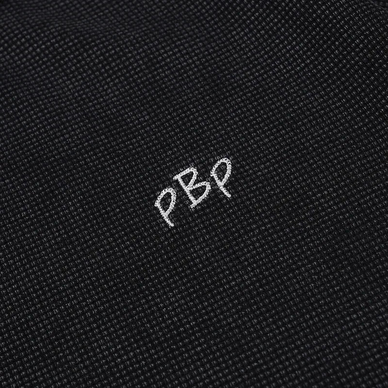 P.B.P - EMBROIDERY WAFFLE TEE - BLACK