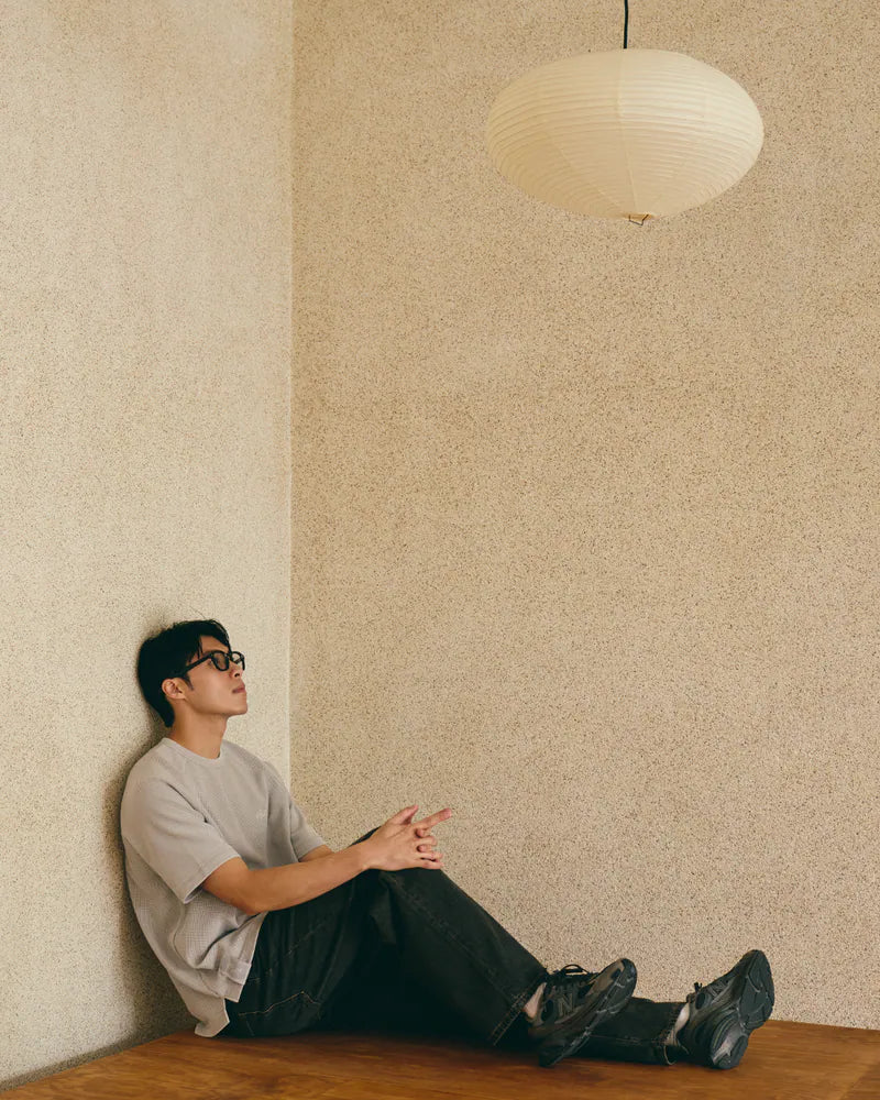 P.B.P - EMBROIDERY WAFFLE TEE - GRAY