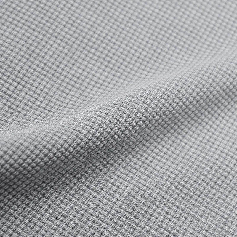 P.B.P - EMBROIDERY WAFFLE TEE - GRAY