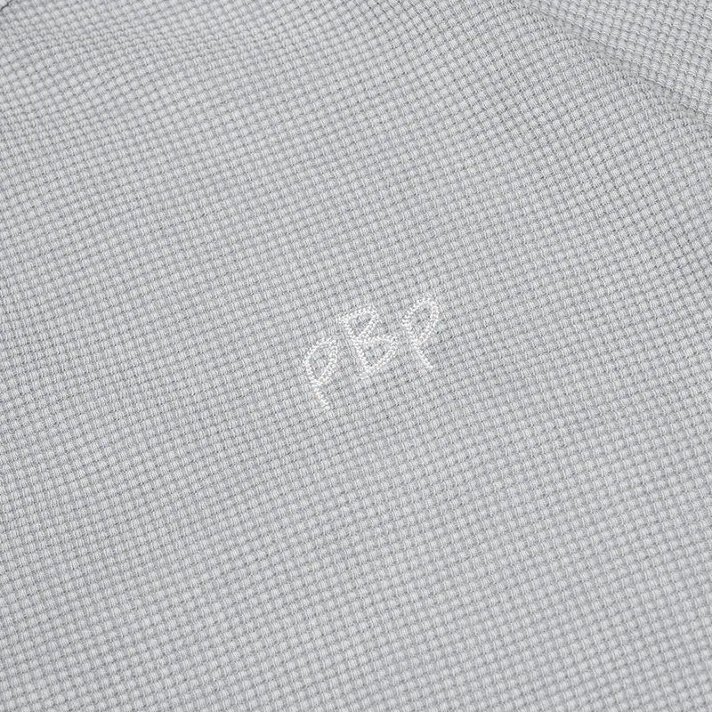 P.B.P - EMBROIDERY WAFFLE TEE - GRAY