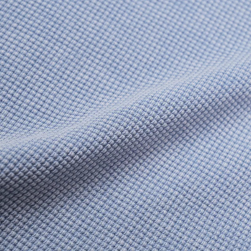 P.B.P - EMBROIDERY WAFFLE TEE - LIGHT BLUE