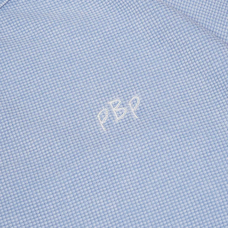 P.B.P - EMBROIDERY WAFFLE TEE - LIGHT BLUE