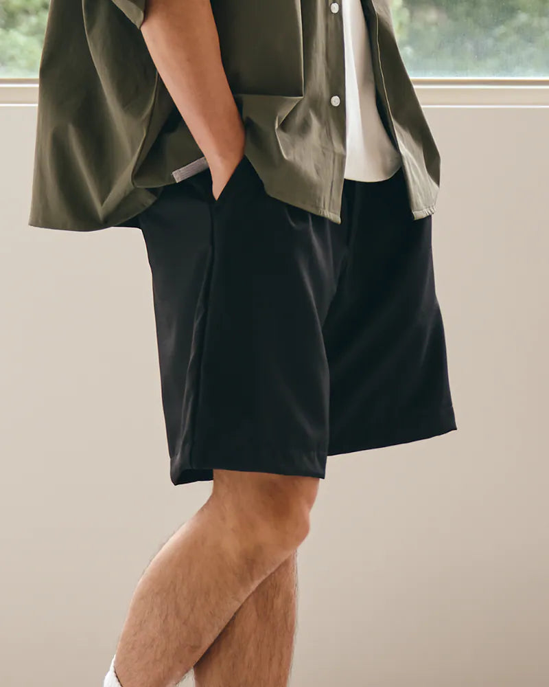 P.B.P - SEERSUCKER SHORTS - BLACK