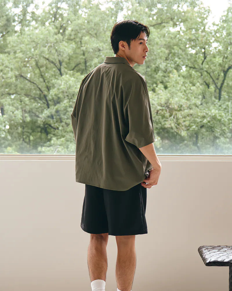 P.B.P - SEERSUCKER SHORTS - BLACK