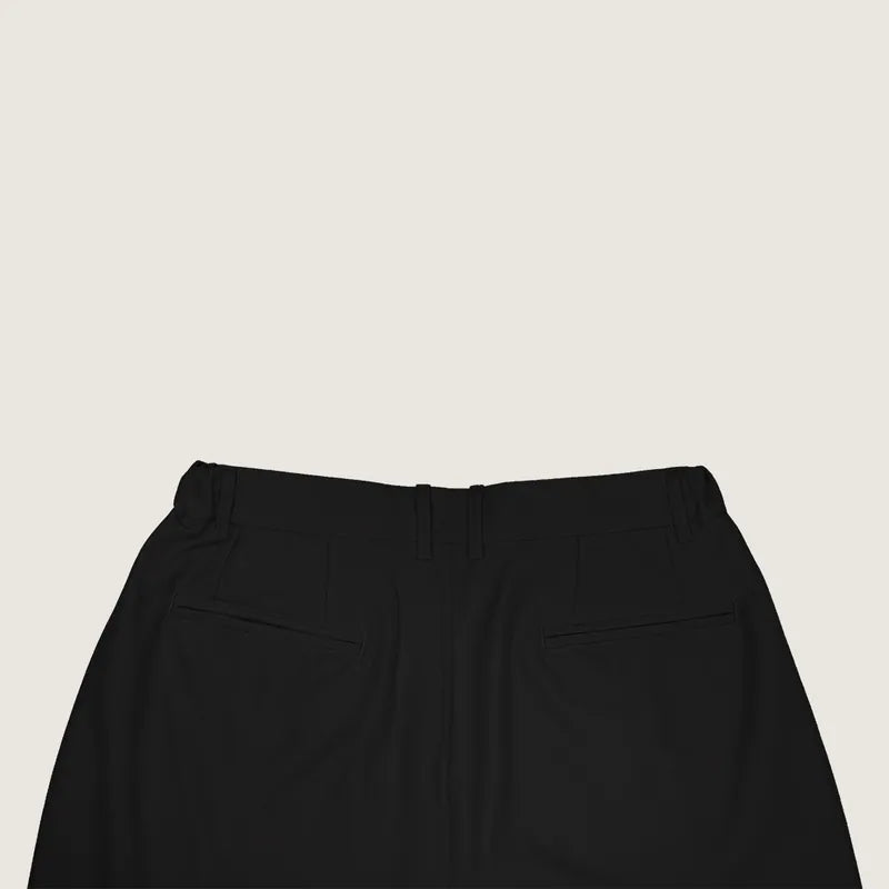 P.B.P - SEERSUCKER SHORTS - BLACK