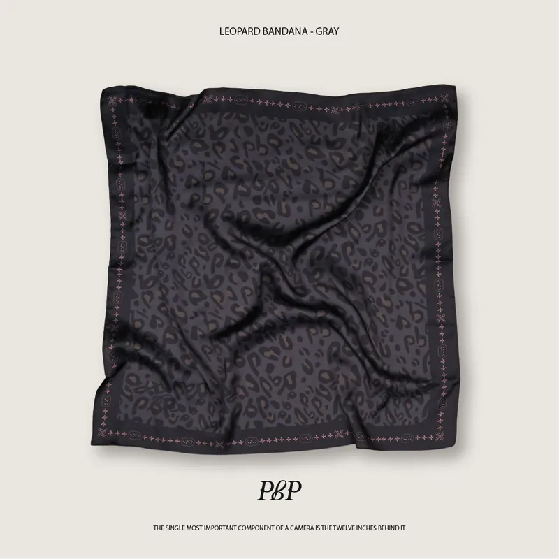 P.B.P - LEOPARD BANDANA - GRAY