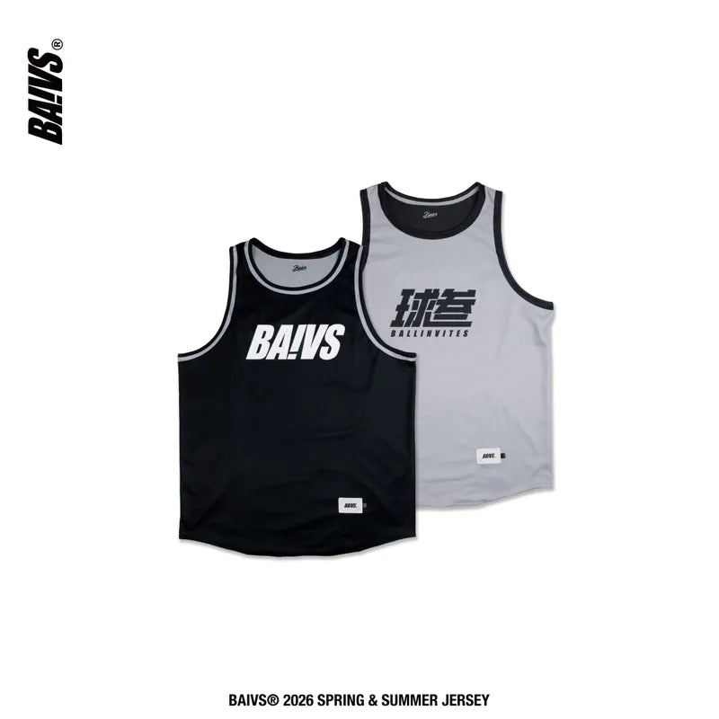 BAIVS Hybrid Reversible JERSEY - 黑/淺灰