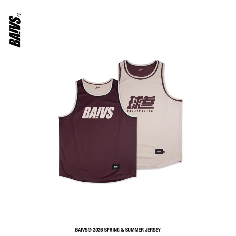BAIVS Hybrid Reversible JERSEY - 酒紅/奶油白