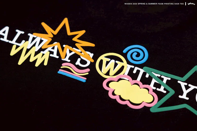 WODEN 2026 Spring & Summer 034 Foam Printing Sign Tee