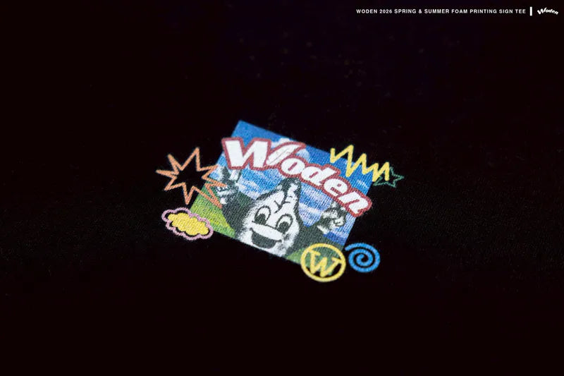 WODEN 2026 Spring & Summer 034 Foam Printing Sign Tee