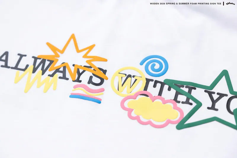 WODEN 2026 Spring & Summer 034 Foam Printing Sign Tee