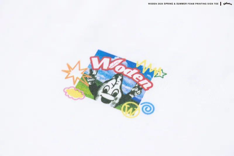 WODEN 2026 Spring & Summer 034 Foam Printing Sign Tee