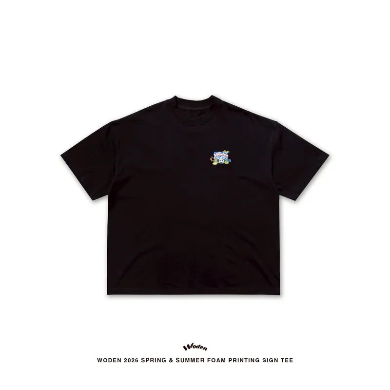 WODEN 2026 Spring & Summer 034 Foam Printing Sign Tee
