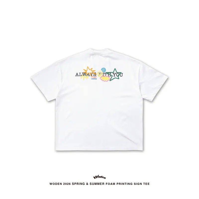 WODEN 2026 Spring & Summer 034 Foam Printing Sign Tee