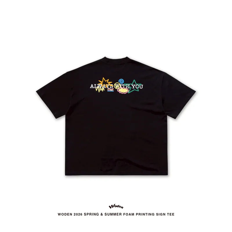 WODEN 2026 Spring & Summer 034 Foam Printing Sign Tee