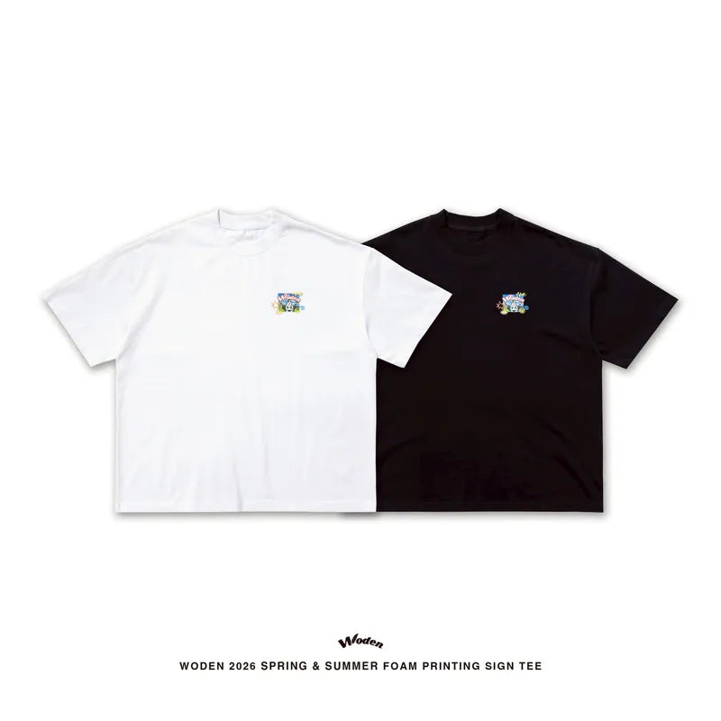WODEN 2026 Spring & Summer 034 Foam Printing Sign Tee