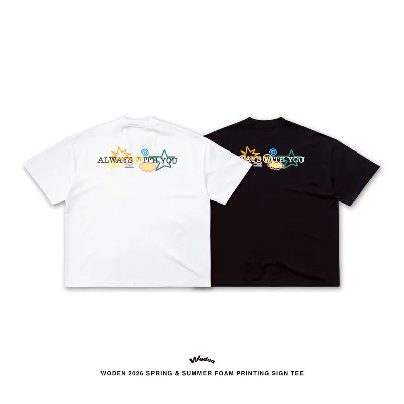 WODEN 2026 Spring & Summer 034 Foam Printing Sign Tee